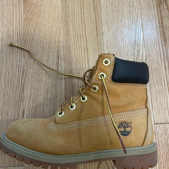 Timberland leather boots boys size 3.5 M Wheat Nubuck - Picture 6 of 7